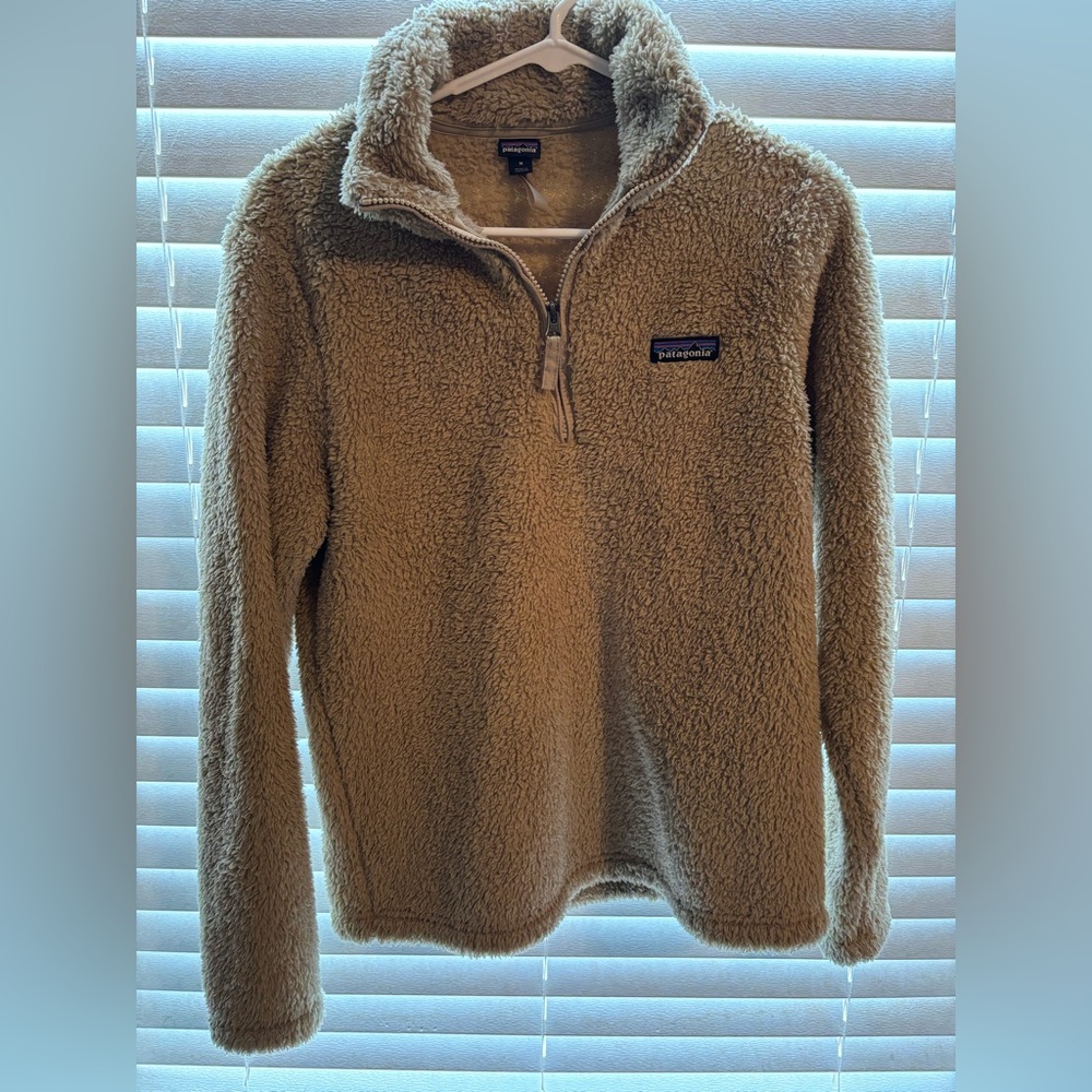 Patagonia Women's Los Gatos Quarter Zip Sweater Beige Size Medium STY 25235